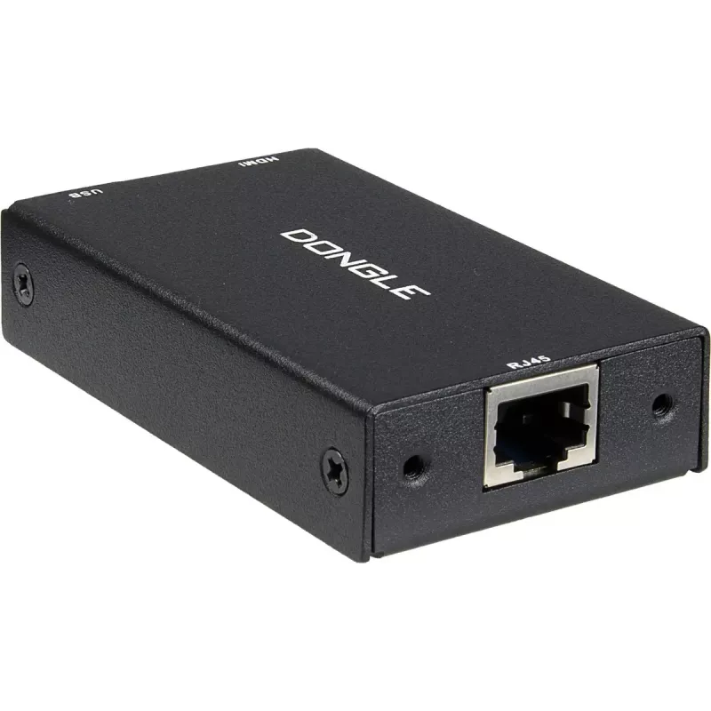 INTER-TECH KT-150H KVM saskarnes adapteris RJ-45 (resursdators) uz HDMI izeju, vadu, maks. 1980×1080, metāla, melns