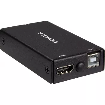 INTER-TECH KT-150H KVM saskarnes adapteris RJ-45 (resursdators) uz HDMI izeju, vadu, maks. 1980×1080, metāla, melns