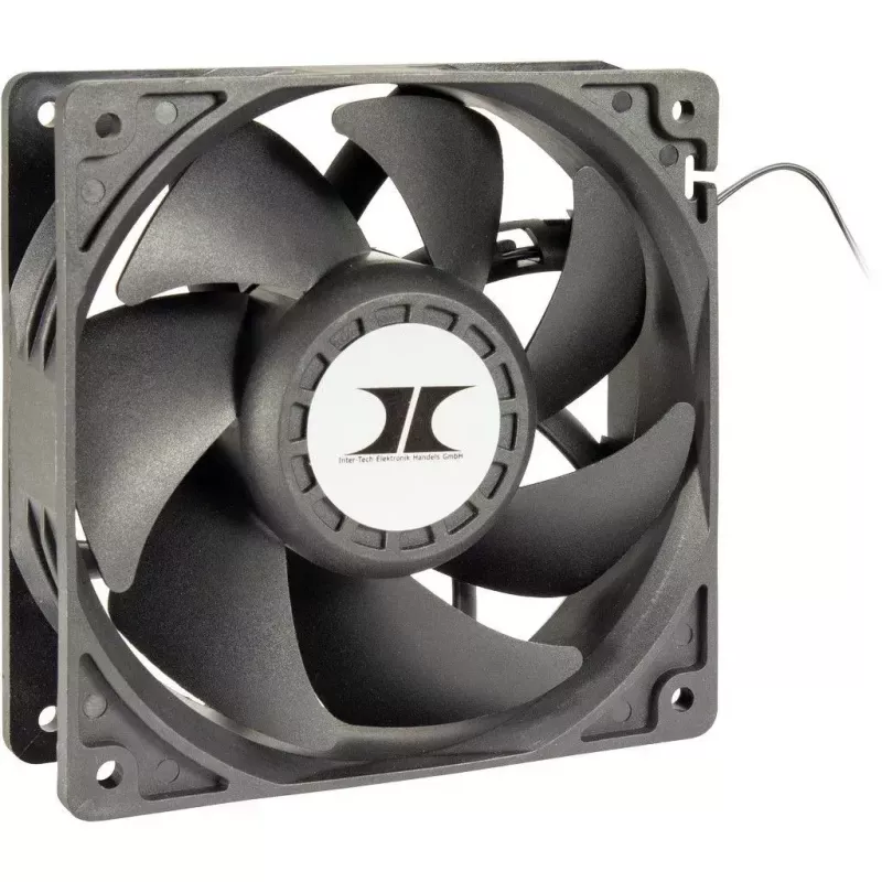 Ventilatoru komplekts Inter-Tech 88887368 datora dzesēšanas sistēmai 12 cm melns, 3 gab.