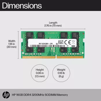 Atmiņas modulis HP 16GB DDR4 3200 SODIMM