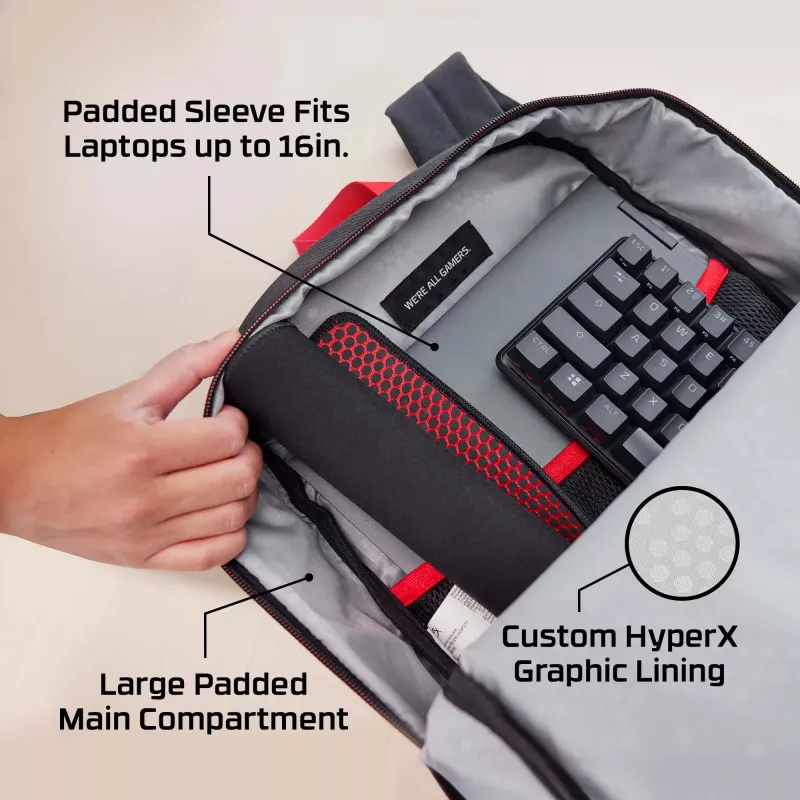 HyperX Delta mugursoma, mugursoma, 498 g