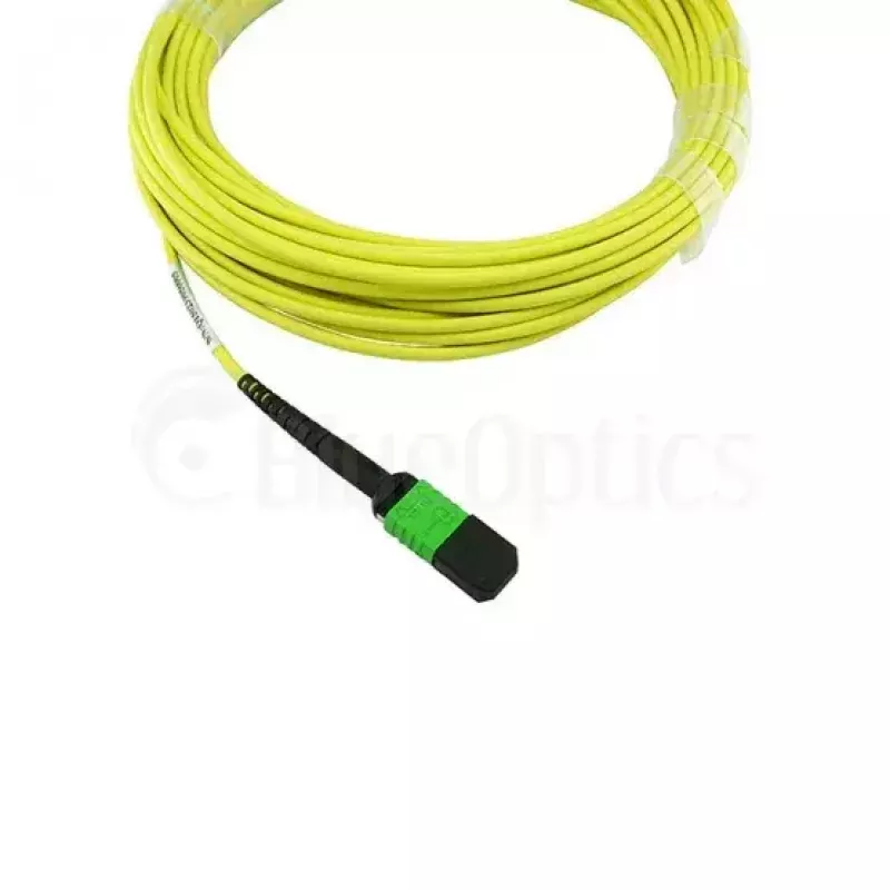 BlueOptics InfiniBand optiskās šķiedras kabelis 5 m MTP 4x LC zaļš