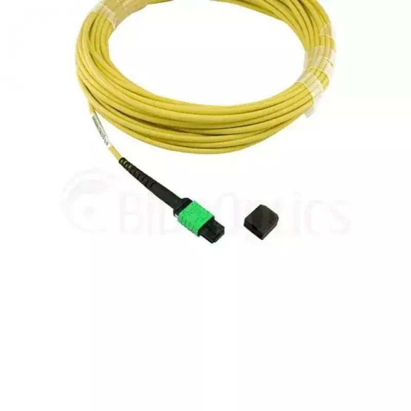 BlueOptics InfiniBand optiskās šķiedras kabelis 5 m MTP 4x LC zaļš