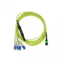 BlueOptics InfiniBand optiskās šķiedras kabelis 5 m MTP 4x LC zaļš