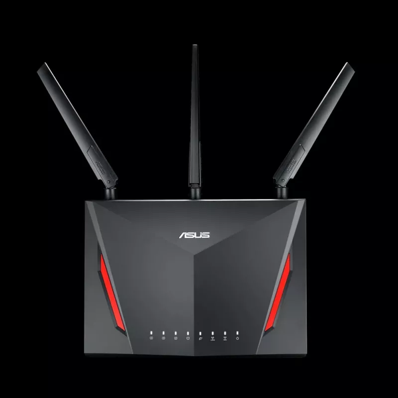 Galda bezvadu maršrutētājs ASUS RT-AC2900, divjoslu 2,4/5 GHz, Wi‑Fi 5 (802.11ac), 2917 Mb/s, Gigabit Ethernet, 4 LAN pieslēgvietas, USB, 4 antenas