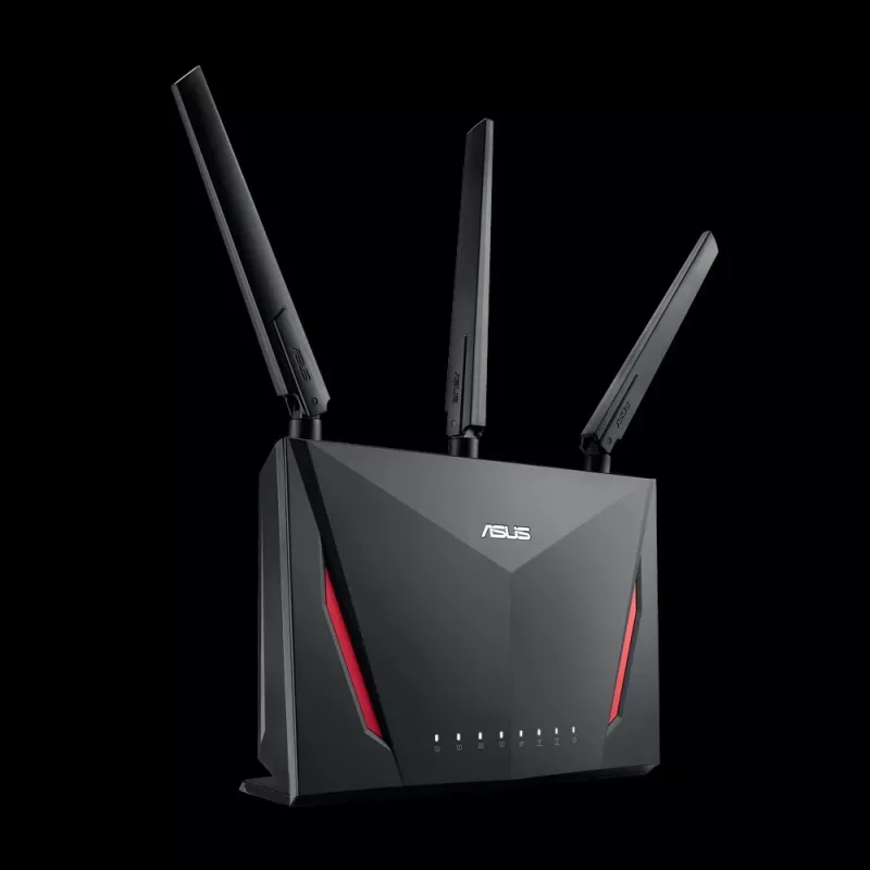 Galda bezvadu maršrutētājs ASUS RT-AC2900, divjoslu 2,4/5 GHz, Wi‑Fi 5 (802.11ac), 2917 Mb/s, Gigabit Ethernet, 4 LAN pieslēgvietas, USB, 4 antenas