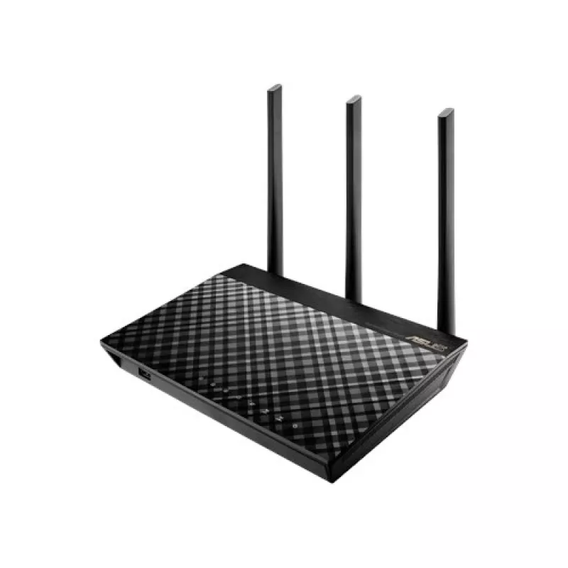 ASUS RT-AC1900U bezvadu maršrutētājs Gigabit Ethernet Divjoslu (2.4 GHz / 5 GHz) Melns