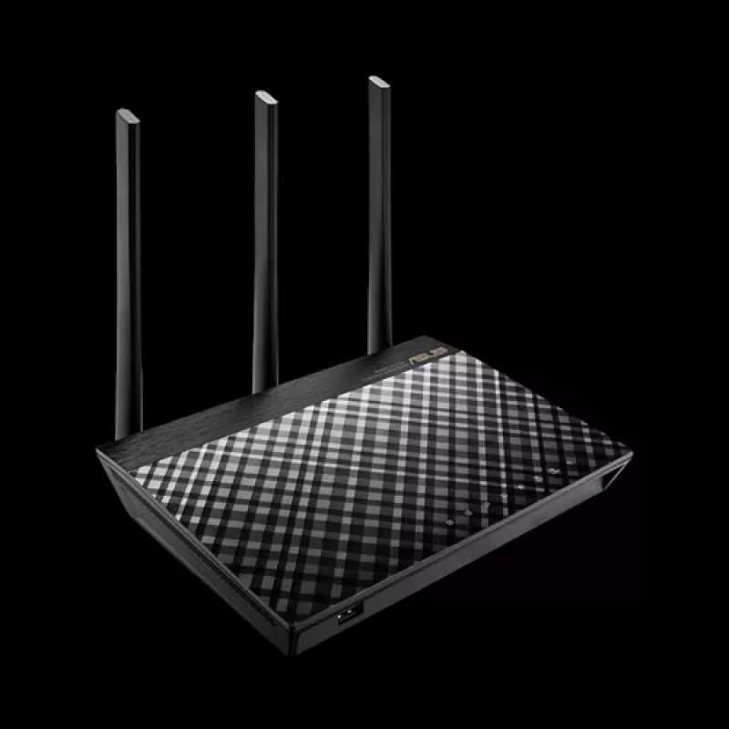 ASUS RT-AC1900U bezvadu maršrutētājs Gigabit Ethernet Divjoslu (2.4 GHz / 5 GHz) Melns