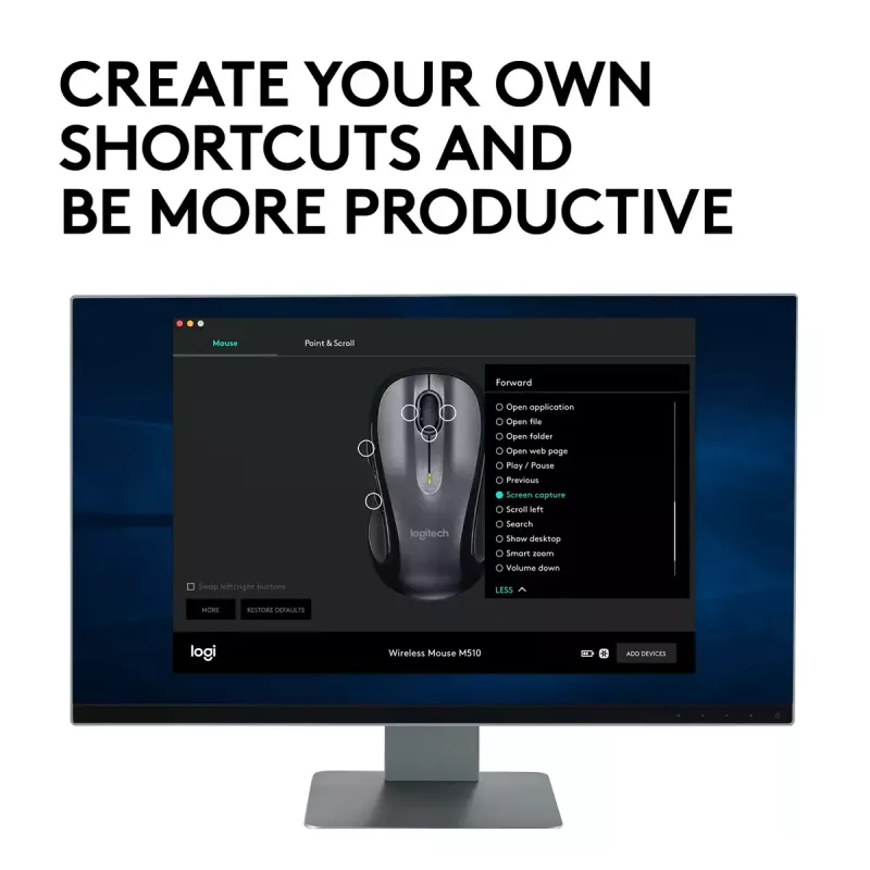 Pele Logitech M510 RF bezvadu