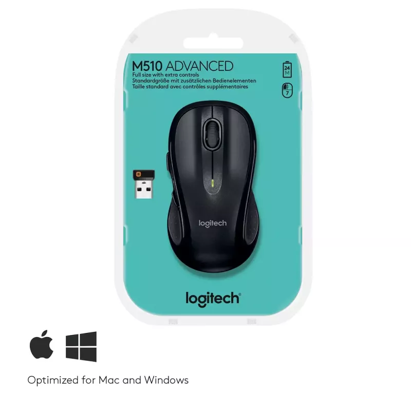 Pele Logitech M510 RF bezvadu