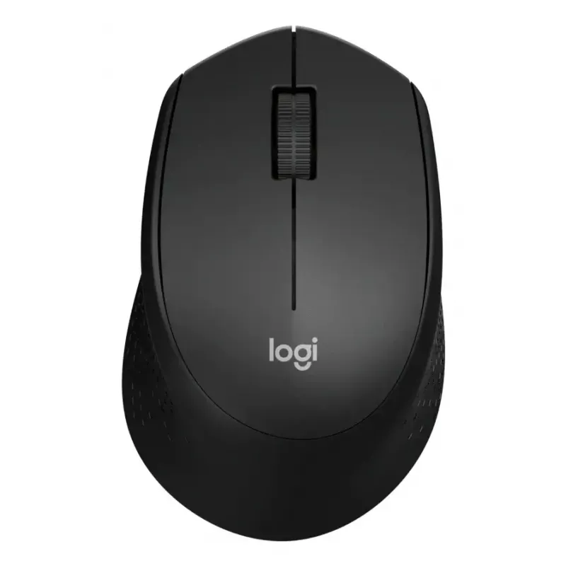 Logitech pele M330 SILENT PLUS — RF bezvadu, labā roka, 1000 DPI, 3 pogas, ritināšanas ritenītis, melna, darbojas ar baterijām