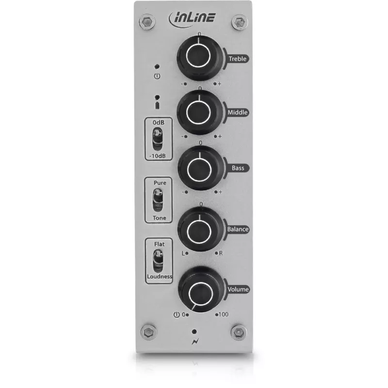 InLine AmpEQ mobile, Tri-Tone Hi-Res AUDIO priekšpastiprinātājs un austiņu pastiprinātājs, 3,5 mm stereo