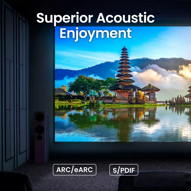BenQ W5850 standarta projekcijas projektors 2600 ANSI lūmenu DLP UHD 4K (3840x2160) 3D Melns