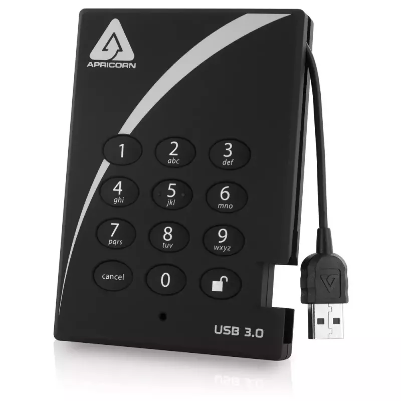 Ārējais cietais disks Apricorn 1TB USB 3.2 A25-3PL256-1000