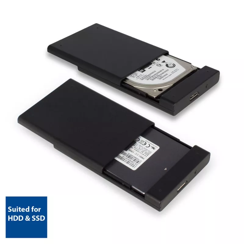 Ārējais HDD/SSD korpuss ACT 2,5 collu SATA cietā diska korpuss bezskrūvju USB 3.2 Gen1