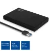 Ārējais HDD/SSD korpuss ACT 2,5 collu SATA cietā diska korpuss bezskrūvju USB 3.2 Gen1