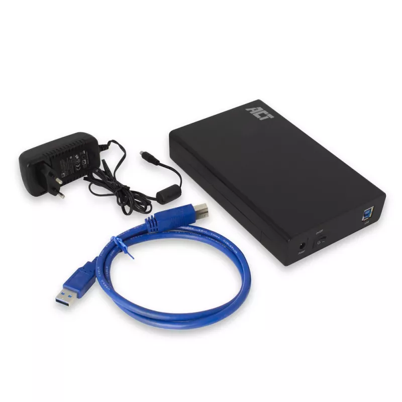 HDD/SSD korpuss ACT AC1405 3.5 collu SATA USB 3.2 Gen1 Melns