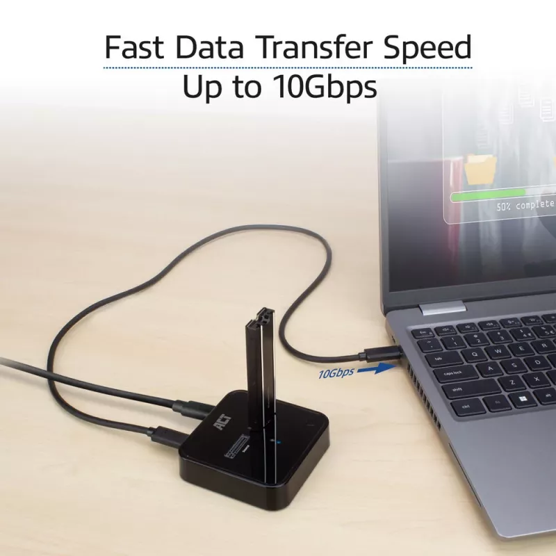 ACT M.2 NVMe/PCIe Dual SSD dokstacijas klonēšanas stacija, USB-C 3.2 Gen2