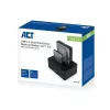 ACT 2,5 collu un 3,5 collu SATA divu HDD/SSD dokstacija, USB 3.2 Gen1
