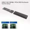SSD korpuss ACT AC1615 USB-C M.2 NVMe PCIe 10 Gbit/s Melns