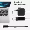 ACT USB-C sienas lādētājs klēpjdatoram 65W ar Power Delivery profiliem, 2 metri