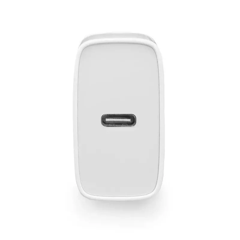 ACT kompakts USB-C lādētājs 20W ātrai uzlādei iekštelpām, universāls, balts