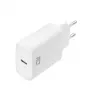ACT kompakts USB-C lādētājs 20W ātrai uzlādei iekštelpām, universāls, balts