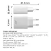 ACT USB-C un USB-A lādētājs 20W ar Power Delivery PPS, Quick Charge, GaNFast