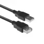 ACT USB 2.0 pagarinātāja kabelis A vīrišķais - A sievišķais 1,8 metri, Zip maisiņš