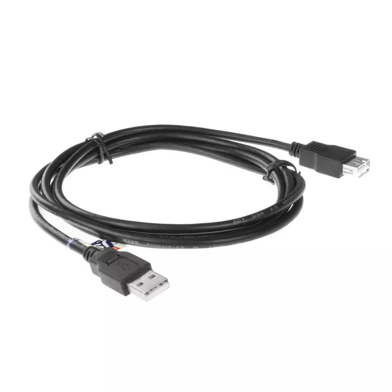 ACT USB 2.0 pagarinātāja kabelis A vīrišķais - A sievišķais 1,8 metri, Zip maisiņš