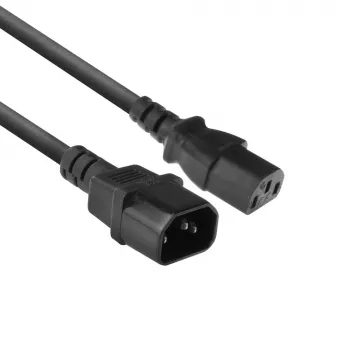 Strāvas vads C13 C14 melns 1,8 m ACT Powercord