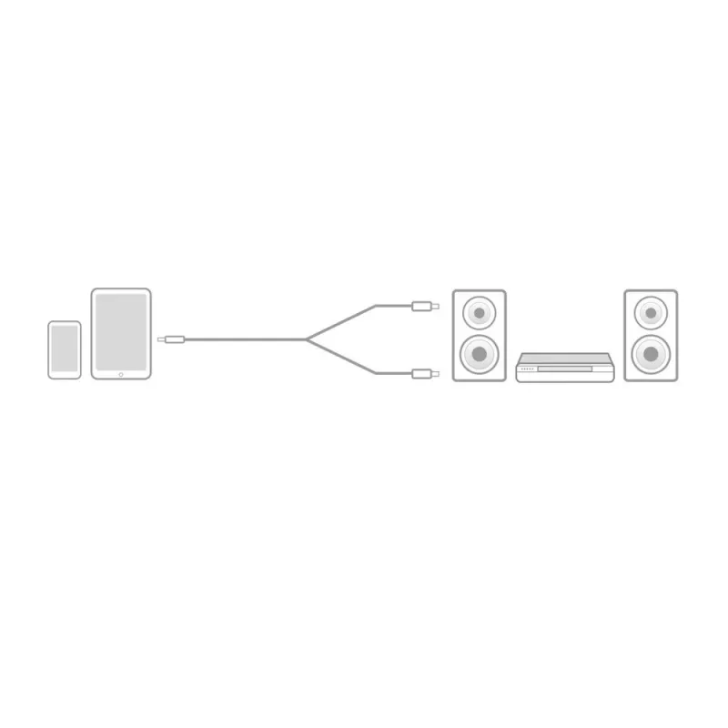 Audio kabelis ACT AC3605 1,5 m 3,5 mm uz 2 x RCA melns