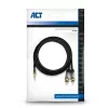 Audio kabelis ACT AC3605 1,5 m 3,5 mm uz 2 x RCA melns
