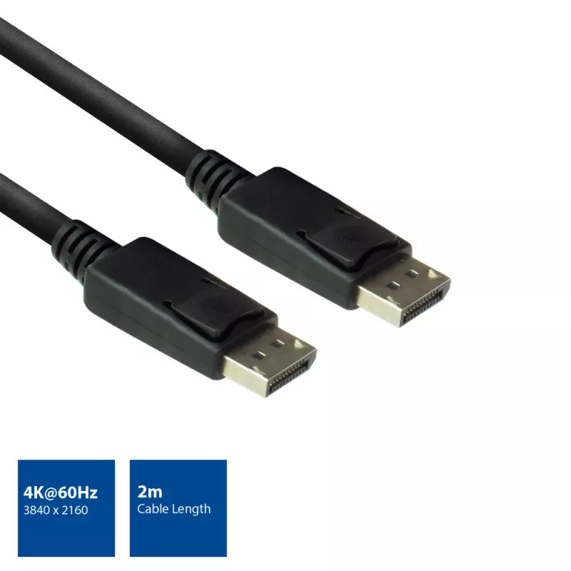 DisplayPort kabelis vīr. - vīr. ACT AC3902 2 metri
