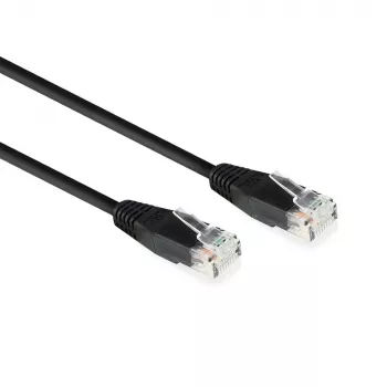 ACT Black 15.0 metru U/UTP CAT6 savienojuma kabelis ar RJ45 savienotājiem