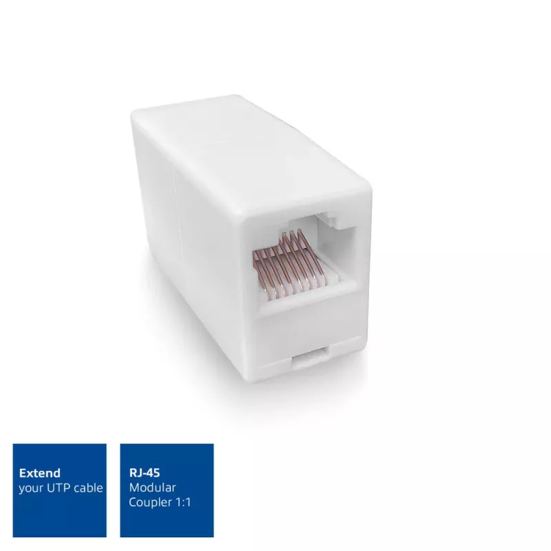 Modulārais savienotājs RJ-45 ACT AC4105 Balts Savienotājs 1 RJ-45 Savienotājs 2 RJ-45