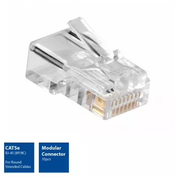 ACT Modular CAT5E RJ-45 Connector ACT AC4110 Male Silver Transparent 10 pcs