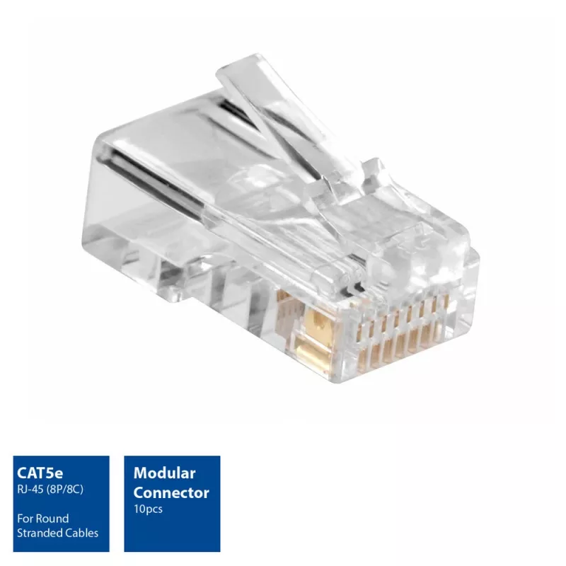 ACT Modular CAT5E RJ-45 Connector ACT AC4110 Male Silver Transparent 10 pcs