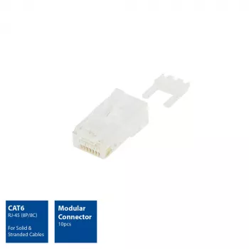 ACT Modular RJ-45 Connector CAT6 10x