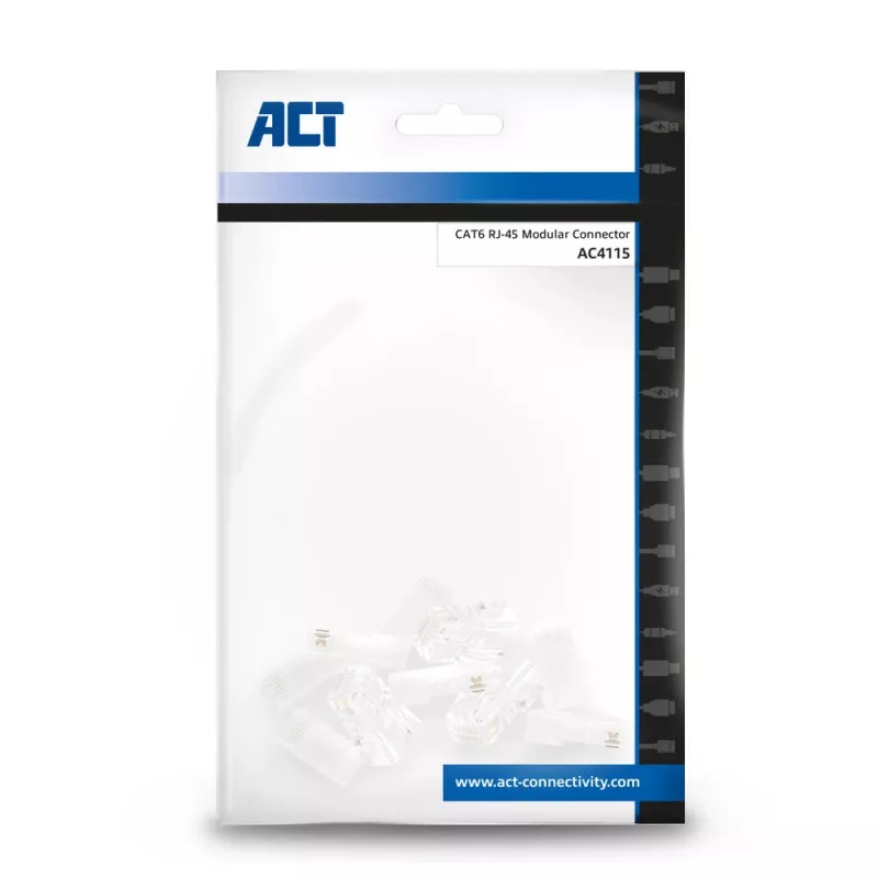 ACT Modular RJ-45 Connector CAT6 10x