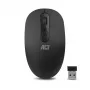 ACT bezvadu pele 1200 DPI, piemērota abām rokām, RF bezvadu, 1200 DPI, melna