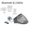 ACT bezvadu ergonomiskā pele ar Bluetooth un USB-C/USB-A