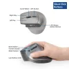 ACT bezvadu ergonomiskā pele ar Bluetooth un USB-C/USB-A