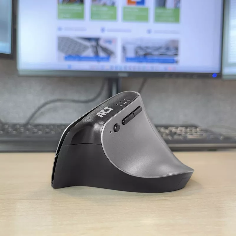 ACT bezvadu ergonomiskā pele ar Bluetooth un USB-C/USB-A