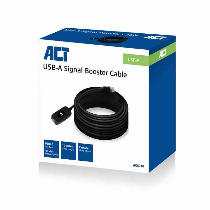 USB 2.0 pastiprinātājs ACT AC6010 10 metri