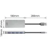 USB centrmezgls ACT AC6121 Type-A 5000 Mbit/s Aluminium