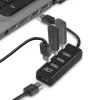 USB centrmezgls ACT AC6205 2.0 480 Mbit/s Melns 0.12m