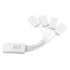 ACT USB centrmezgls 4 pieslēgvietu USB-A lokans USB 3.2 Gen 1 Balts 480 Mbit/s
