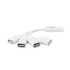 ACT USB centrmezgls 4 pieslēgvietu USB-A lokans USB 3.2 Gen 1 Balts 480 Mbit/s