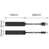 USB centrmezgls ACT AC6215 480 Mbit/s Melns